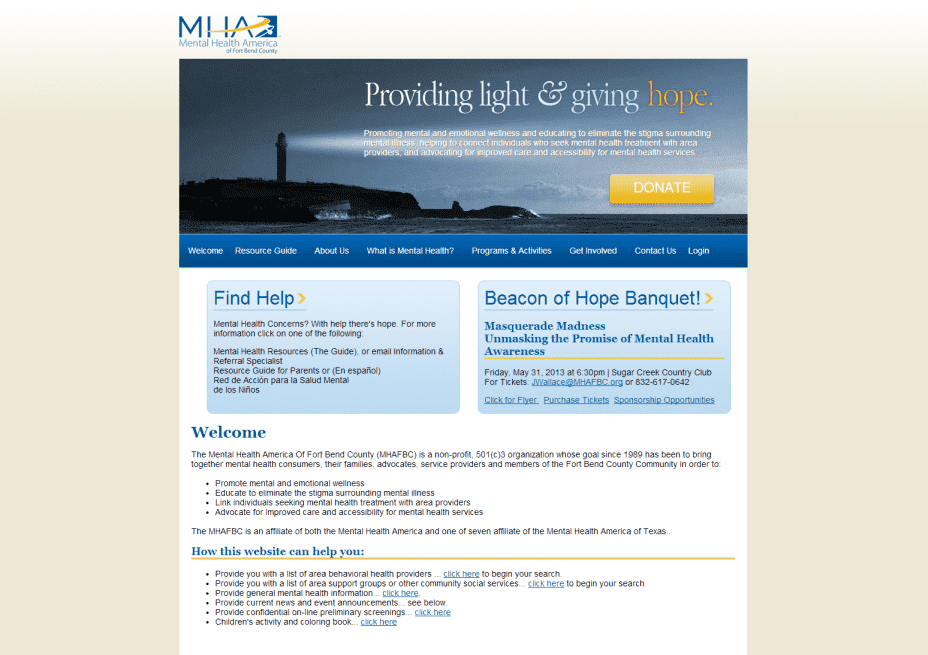 Mental Health America of Fort Bend County (MHAFBC) - Home Page