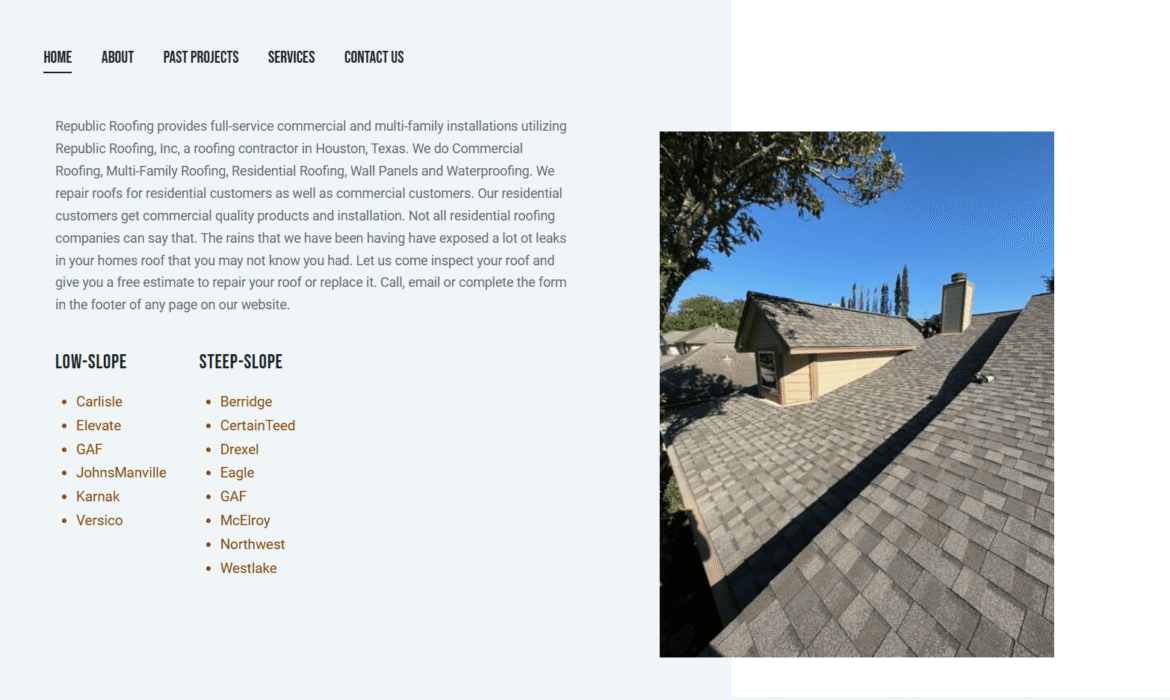 Republic Roofing Inc - Home Page